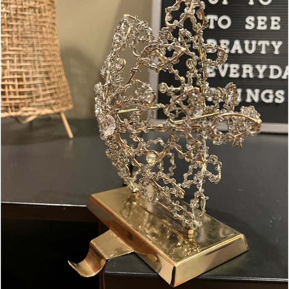 Anthropologie Holiday Beaded stocking holder. set of two - Picture 2 of 5